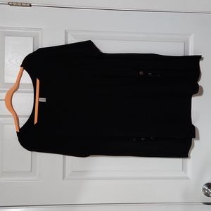 Black blouse with button details